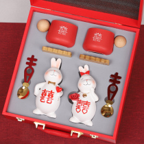New Wedding Gift Giving Newcomer Couple Cups Wedding Creative Companion Gift to the bride Rabbit Pendulum to send a bestie