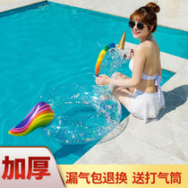  Swimming ring sequins unicorn swimming ring Net red thickened ins swimming equipment Beginner adult cute floating ring