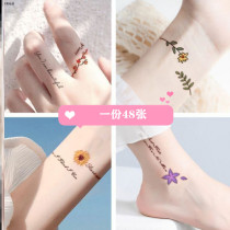 Waterproof gradient herbal tattoo sticker long-lasting simulation hand ins non-reflective cover stretch marks Belly juice semi-permanent