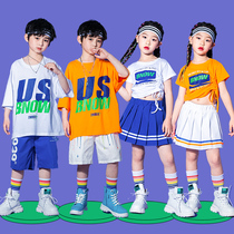Hip-hop kids hip hop girls jazz dance costumes June 1 primary and secondary school students games cheerleading performance costumes