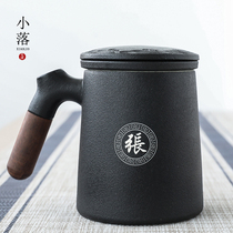 Small drop tea mug Teacup Creative ceramic cup with lid Office high-value filter cup Cup customization