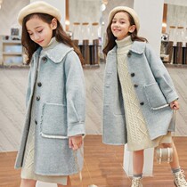 Girl Jacket Spring Autumn Winter Trendy Double Face Coat 2022 New Spring Autumn Medium Long Style Fur Coats