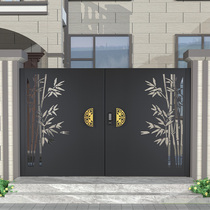 Stainless steel gate courtyard door villa garden single double open outdoor iron door country door can be customized