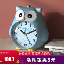 儿童小闹钟学生专用卡通电子时钟床头男孩女孩2021新款起床神器