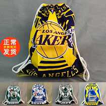 Lakers Warriors Bucks Basketball Bag Backpack Basketball Bag Training Bag Shoulder Storage Bag Drawstring Large Capacity