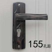 Old-fashioned small 50 lock body indoor door lock lock core Old wood door lock with lock lock accessories Panel hole distance 155mm