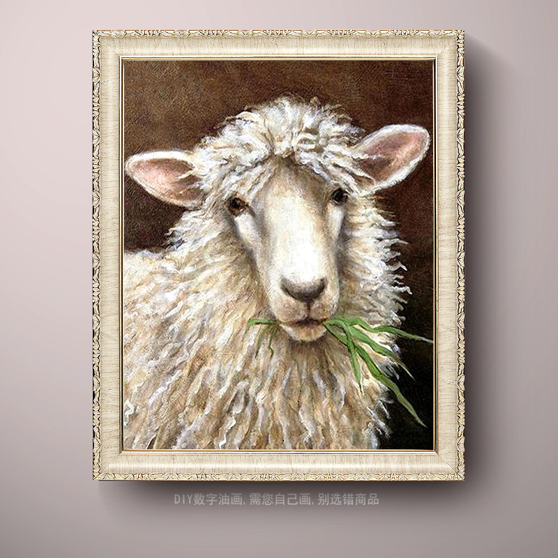 羊　油彩画 羊羊数字油画-羊羊数字油画促销价格、羊羊数字油画品牌- 淘宝