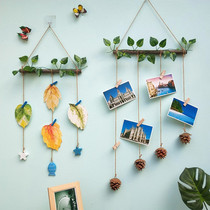 Photo wall decoration hemp rope photo clip Wall living room room wall hanging photo wall hanging creative handwork