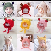 Boy hat winter fashion boomers 3-6-12 months female baby wool cap cute super cute childrens ear protection
