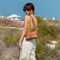 (Zhu Zhu) SENREVE Aria lychee leather head layer cowhide crossbody running bag chest bag