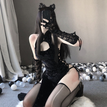 Small chest belly underwear sex private excitement hot sexy Hanfu pajamas sleeping clothes court extreme temptation Lang Cheongsam