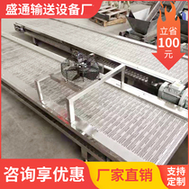 Stainless steel punching chain plate conveying equipment flat top small climbing skirt conveyor custom plate chain transmission belt