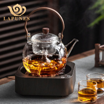 Lapunes Japanese style electric pottery stove tea set glass tea maker cooking teapot home small padded kettle