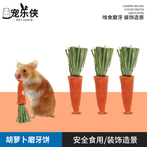 Hamster carrot molars biscuit landscaping supplies can eat grass cake toys golden bear rabbit snacks