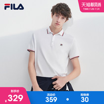 FILA Fila official mens short-sleeved POLO shirt 2021 summer new mens colorful fashion POLO shirt