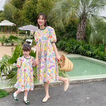 Pro-daughter dress female dress foreign gas 2022 new summer clothes sen Flowers Dress Girls Korean version Broken Flowers Princess Dress