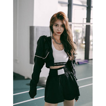 2022 Spring loaded new womens clothing casual sports suit black necropolis shorts net red ocean gas minus two sets