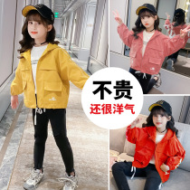 2020 new childrens clothing girl coat Spring short little girl childrens jacket spring and autumn Korean version of foreign style jacket