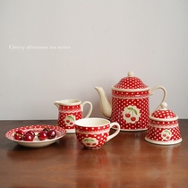Export UK polo point Cherry ceramic milk jug tea cup tea cup set girl heart tableware set