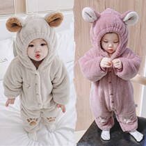 Newborn baby clothes season padded wear net red cartoon boys and girls go out to hold clothes autumn and winter clothes cotton-padded jacket