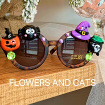 Flowersandcats Halloween Princess Sunglasses Network Red sunglasses party Girls perform cartoon children