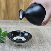 Wine bowl ceramic tea bowl seasoning bowl antique beer bowl water margin props black bowl Jug ancient soil Bowl Bowl steamed Bowl