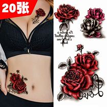 Tattoo durable waterproof one year rose tattoo sticker waterproof durable women sexy 3D Caesarean section