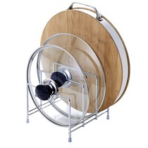 Kitchen pot cover holder vegetable board holder sitting multifunctional storage cutting board holder stainless steel knife holder supplies