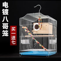 Tiger skin Parrot bird cage large plating Myrna brother Xuanfeng peony home ornamental metal bird cage breeding cage