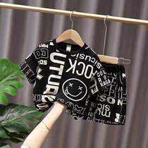  Childrens handsome suit Boys foreign summer clothes Childrens clothes male baby summer trend short-sleeved net red summer clothes