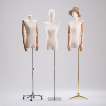 Korean flat shoulder model props womens half-body clothing store man platform model rack High-end fashion window display rack dummy