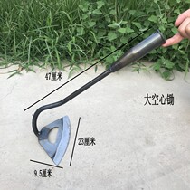 Hoe digging multifunctional household land reclamation vegetable weeding artifact shovel all steel thickened wooden handle shovel grass loosening tool