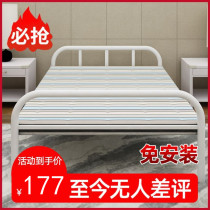 Steel wire bed foldable nap steel wire bed single strong durable reinforced double adult folding household
