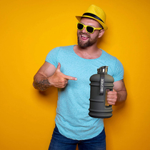 ShakeSphere fitness kettle men's large 1 liter capacity frosted women's sports stop bucket net red cup