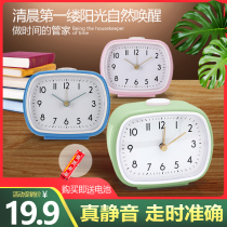 Nordic Silent Alarm Clock students with small children silent simple cute bedside boy creative bedroom personality clock