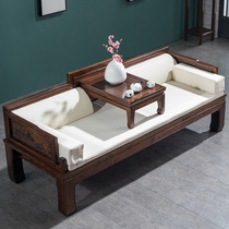 New Chinese style solid wood Luohan bed Zen South Elm furniture living room Multifunctional Sofa Bed Luohan couch small apartment