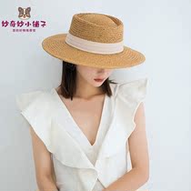 French streamer straw hat hat female wild sun hat outdoor sunscreen sun hat Seaside holiday beach hat Western style