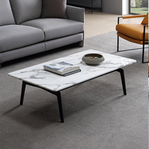 Extremely minimalist rock plate tea table minimalist modern guest area reception room office Serie light extravagant and iron art rectangular tea table