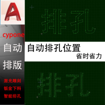 Sheet metal leather laser blanking CAD automatic typesetting Billboard automatic hole hole calculation software Fast routing