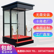 Professional sales office guard booth Security booth Outdoor image standing guard station Real estate sales concierge Tempered glass security booth
