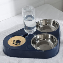 Dog Bowl double bowl Automatic drinking water dog food basin Dining Tub Water to eat Eating Bowl Cat Bowl Kitty Dog Pet Supplies