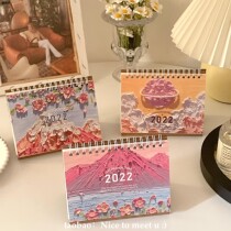 2022 ins Series oil painting small flower mini calendar Calendar Calendar Calendar Calendar desktop ornaments memo notepad