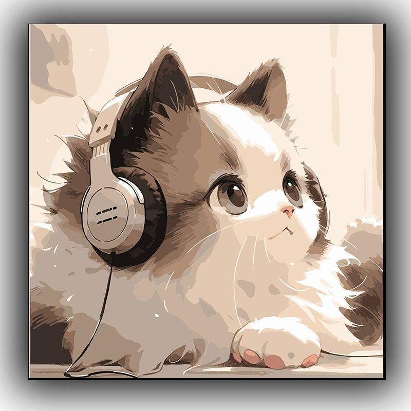 数字画填色diy油画猫咪-数字画填色diy油画猫咪促销价格、数字画填色diy