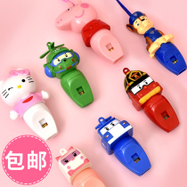 Cartoon whistle horn childrens birthday toys kindergarten party whistle pendant puzzle gift safety
