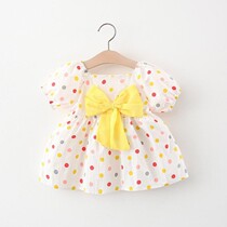 Girls foreign style dress 2021 new baby Summer Baby Baby children polo cotton dress cotton dress little girl princess dress