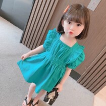 Girls dress summer 2021 new net red female baby summer children fly sleeve princess skirt child foreign style