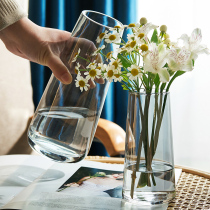 Light luxury simple glass vase transparent creative hydroponic plant flower Net red vase Nordic living room flower arrangement
