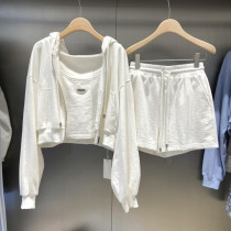 Salt leisure sportswear suit women Spring and Autumn Net red fried Street hot girl fashion vest skirt coat three sets tide