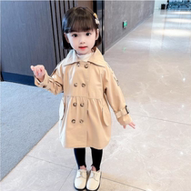 Hong Kong early autumn womens clothing coat 2021 new childrens English style coat female baby spring and autumn temperament wind coat tide