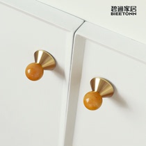 Sunny doll Crystal brass handle wardrobe door drawer handle cabinet gold pure copper light luxury high-end